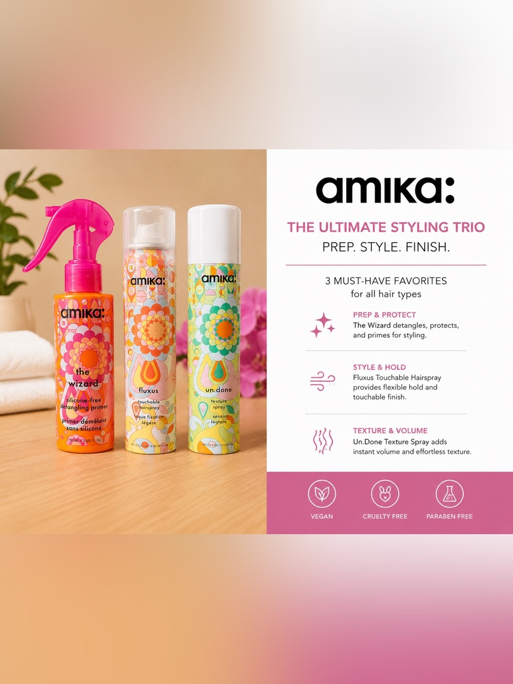 amika Fluxus & Un.Done Colorful Texture Spray Duo